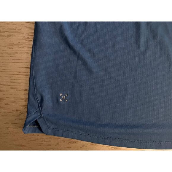 Lululemon Men's Small Blue Short Sleeve Stretch Crew Neck Running Training Shirt - Picture 5 of 5